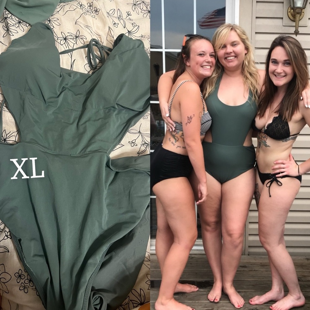 Aerie Green One Piece Bikini